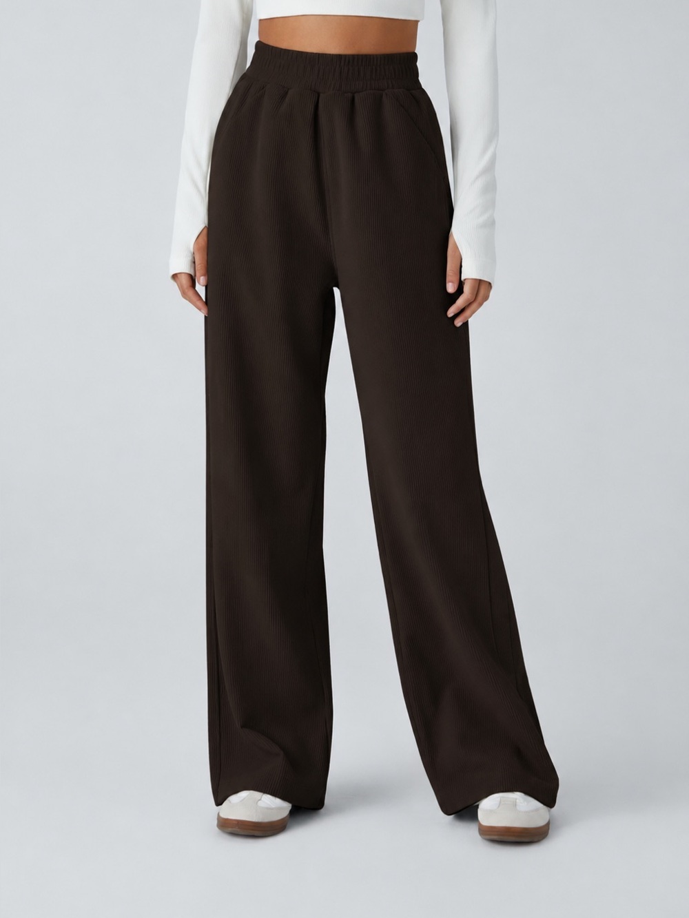 Halara Corduroy Pants Medium Petite Chocolate Brown Color
